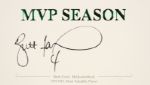 1996 Brett Favre Green Bay Packers Signed MVP Season Print Also Signed by Mark Chmura Edgar Bennett Robert Brooks & Ken Ruettgers 518/995 - JSA