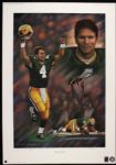 1997 Brett Favre Green Bay Packers Signed Heart of Gold II Print 173/804 - JSA