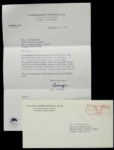 1975 George Halas Chicago Bears Signed Response Letter - JSA
