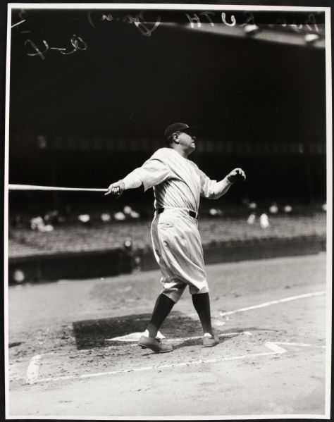 1920s Babe Ruth New York Yankees "TSN Archives" Charles Conlon Original 11" x 14" Print Hand Developed from Glass Plate Negative (MEARS LOA) Rare