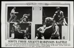 1942 Sugar Ray Robinson vs. Sammy Angott Illustrated Current News 19" x 12 1/2" Poster
