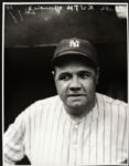 1920s Babe Ruth New York Yankees "TSN Archives" Charles Conlon Original 11" x 14" Print Hand Developed from Glass Plate Negative (MEARS LOA) Rare: Lot #2