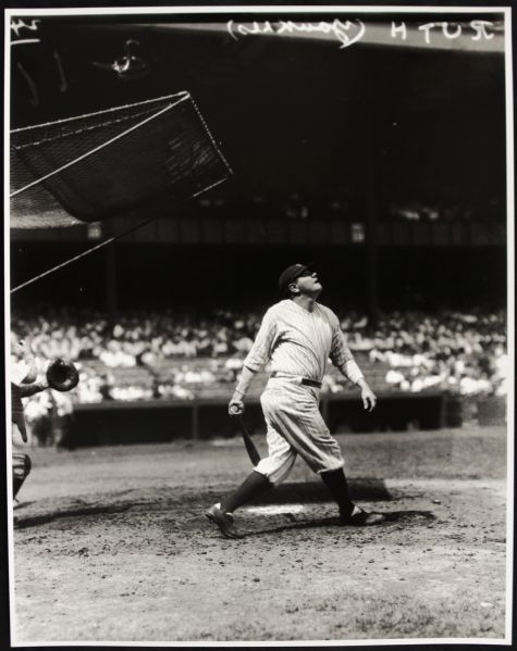 1920s Babe Ruth New York Yankees "TSN Archives" Charles Conlon Original 11" x 14" Print Hand Developed from Glass Plate Negative (MEARS LOA) Rare: Lot #10