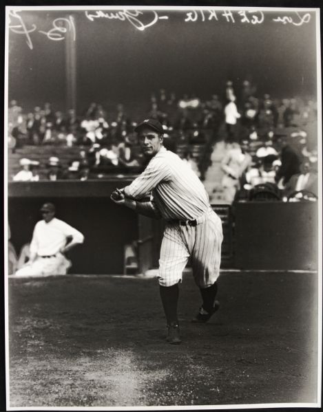 1920s Lou Gehrig New York Yankees "TSN Archives" Charles Conlon Original 11" x 14" Print Hand Developed from Glass Plate Negative (MEARS LOA) Rare
