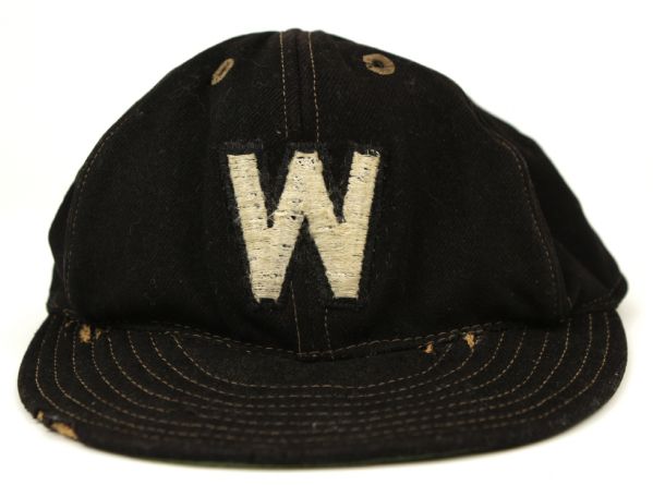 1940-48 Washington Senators Game Worn Cap (MEARS Auction LOA)