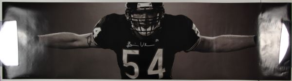 Brian Urlacher Chicago Bears Signed 19.5" x 72" Poster - MEARS LOA
