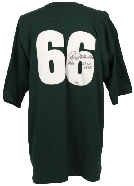 1990s Ray Nitschke Green Bay Packers Signed Shirt - PSA/DNA Certificate & Sticker