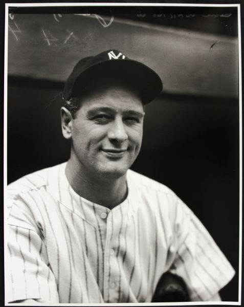 1920s Lou Gehrig New York Yankees "TSN Archives" Charles Conlon Original 11" x 14" Print Hand Developed from Glass Plate Negative (MEARS LOA) Rare: Lot #10