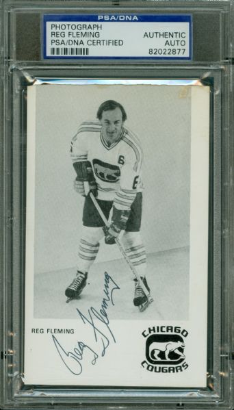 1970s Reg Fleming Cougars Signed Photo PSA/DNA Encapsulated