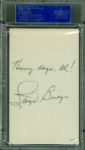 Lloyd Bridges Twice Signed Postcard PSA/DNA Encapsulated
