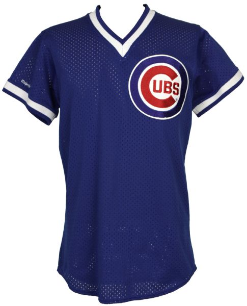 1990-94 Derrick May Chicago Cubs Game Worn Signed BP Jersey (MEARS Auction LOA) 