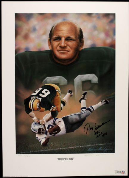 1996 Ray Nitschke Green Bay Packers Signed 19" x 26.5" Lithograph - JSA 