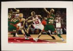 1997 Michael Jordan and Bulls vs. Seattle SuperSonics 27.5" x 40" Lithograph 149/300