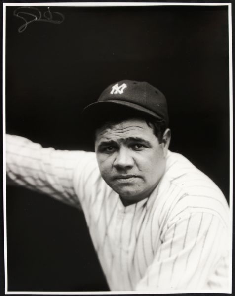 1920-34 Babe Ruth New York Yankees "TSN Archives" Charles Conlon Original 11" x 14" Print Hand Developed From Glass Plate Negative (MEARS LOA) Rare
