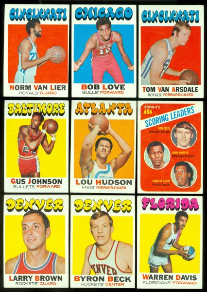 1971/72 Topps Starter Set Collection (164 Different)