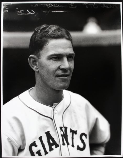 1926-47 Mel Ott New York Giants "TSN Archives" Charles Conlon Original 11" x 14" Print Hand Developed From Glass Plate Negative #5 (MEARS LOA) Rare