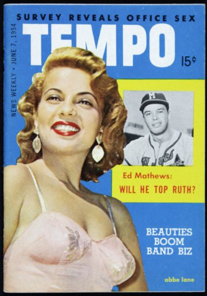 1954 Tempo Magazine (Features Article About Eddie Mathews)