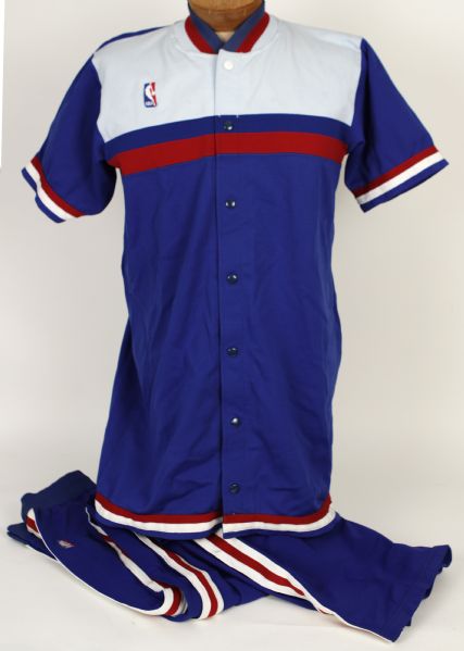 1986-87 Manute Bol Washington Bullets Game Worn Warmup Jacket/Pants Incredible Size (MEARS Auction LOA)