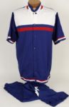 1980s Washington Bullets Game Worn Warmup Jacket/Pants (MEARS Auction LOA)