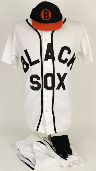 Black Sox Baseball Uniform - Jersey Pants Stirrups & Cap 