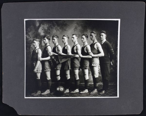 1918-19 Black River Falls Prep Basketball Team 11" x 14" Matted Photo