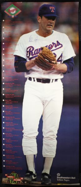 1990s Nolan Ryan Texas Rangers Signed 29" x 72" Life Sized Poster - JSA 