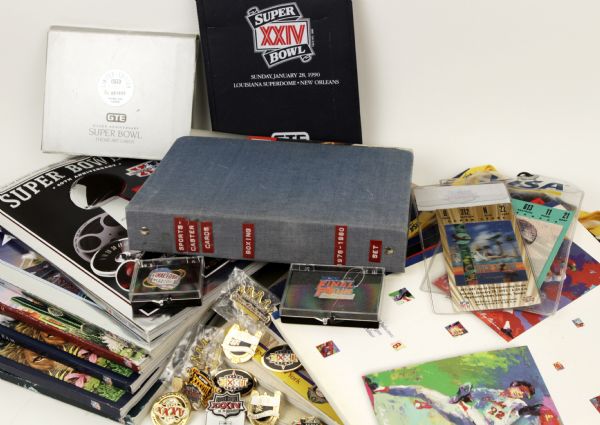 Baseball Super Bowl Horse Racing NCAA Final Four WNBA World Football League Memorabilia - Programs Pins Cards Stubs