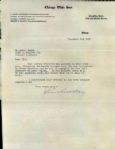 1937-48 Official Letters From Executives - Chicago Cubs Chicago White Sox Olympic Committee - Lot of 18