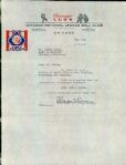 1937-48 Official Letters From Executives - Chicago Cubs Chicago White Sox Olympic Committee - Lot of 18