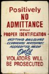 Ballpark at Arlington Locker Room Signs - Lot of 3 - w/ 1 Sign Autographed By Nolan Ryan - JSA