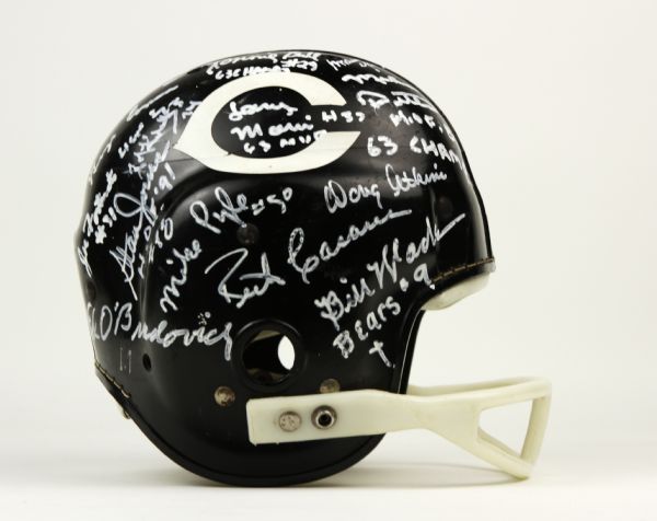 1963 Chicago Bears Team Signed Punt Pass & Kick Helmet Championship Team w/26 Sigs. Incl. Bill Wade Mike Ditka - JSA 
