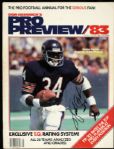 1983 Walter Payton Chicago Bears Signed Pro Preview Magazine From Reunion Signing - JSA 