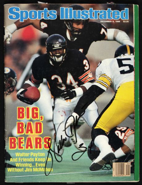 1985 Walter Payton Chicago Bears Signed Sports Illustrated Magazine From Reunion Signing - JSA 