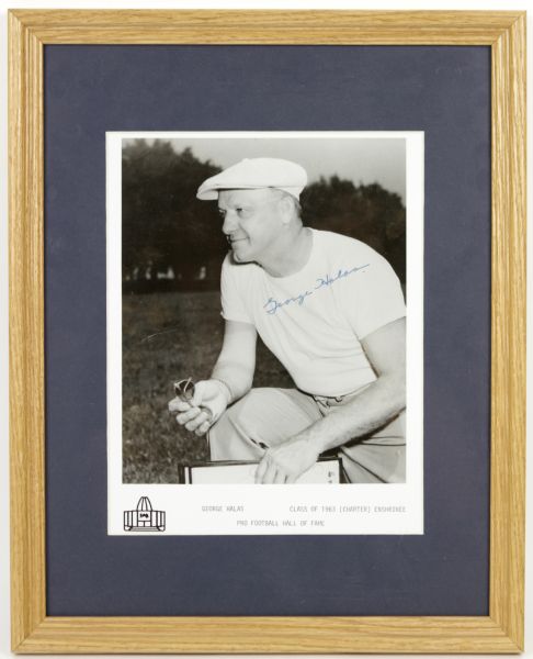 1970s-80s George Halas Chicago Bears Signed Pro Football Hall of Fame 8" x 10" Photo - JSA 