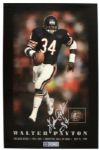 1993 Walter Payton Chicago Bears Signed 16" x 24" Hall of Fame Commemorative Poster - JSA 