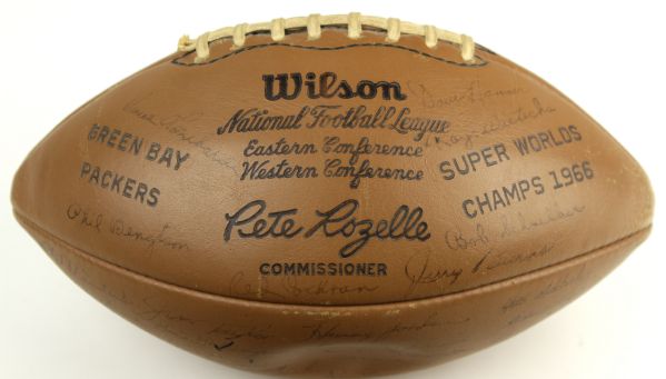 1966 Green Bay Packers Team Stamped The Duke Football Super Bowl I Team From Vern Biever Estate 