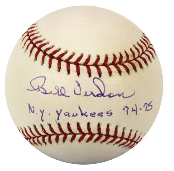 1974-75 Bill Virdon New York Yankees Single Signed OAL (Budig) Baseball "N.Y. Yankees 74-75" - JSA 