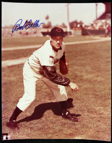 Bob Feller Cleveland Indians Signed 8" x 10" Photo - JSA 