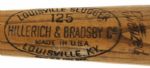 1960-64 Chuck Klein H&B Louisville Slugger College Bat - Phillies - (MEARS LOA)