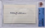 Whitey Wietelmann signed 3x5 Index Card (BVG/JSA Authentic & Encapsulated)