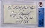 Augie Donatelli signed 3x5 Index Card (BVG/JSA Authentic & Encapsulated)