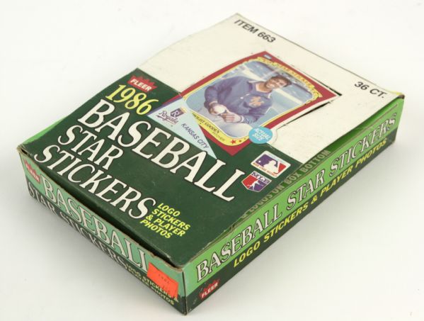 1986 Fleer Baseball Stickers Unopened Box