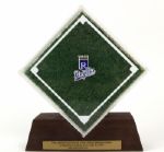 1985-94 Kansas City Royals Kauffman Stadium Turf Display- Royals LOA 