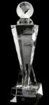 2003 Texas Rangers vs. Anaheim Angels Verizon Heroes del Beisbol III Crystal Trophy With Velvet Case
