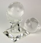 2002 Heroes del Beisbol II Oakland As vs. Texas Rangers Ball & Glove Crystal Trophy