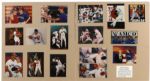 Photograph Collages of Vernon Wells Baseball Paintings 16" x 17 1/4" - Lot of 2