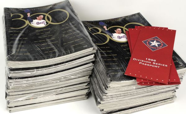 1990 Nolan Ryan Texas Rangers Commemorative 300 Win Program - Hoard of 540