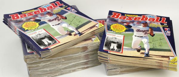 1990 Nolan Ryan Texas Rangers Panini Collectors Sticker Album - Lot of Approximately 138