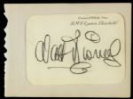 Walt Disney Signed RMS Queen Elizabeth Parchment - Full JSA Letter 