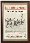 1932-33 Chicago Bears Herald Examiner Promotional 11" x 16" Display 